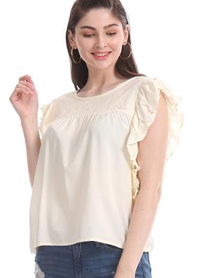 frill detail crop top - 17645366 - Standard Image - 3