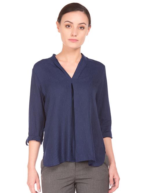 v-neck striped top - 17645384 - Standard Image - 1