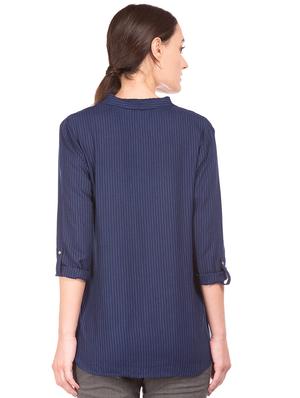 v-neck striped top - 17645384 - Standard Image - 3