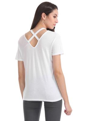 v-neck solid top - 17645393 - Standard Image - 3