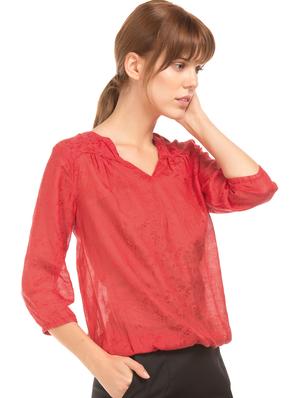 v-neck blouson top - 17645397 - Standard Image - 2