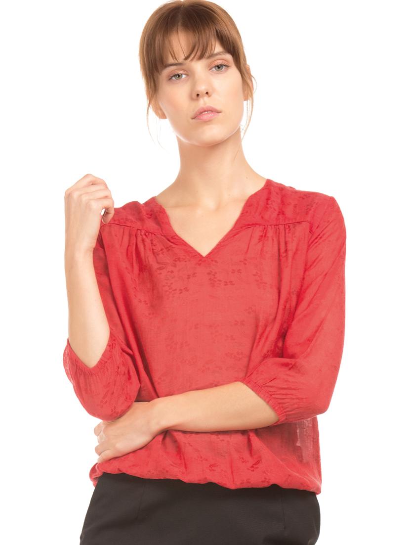 v-neck blouson top - 17645397 - Zoom Image - 1