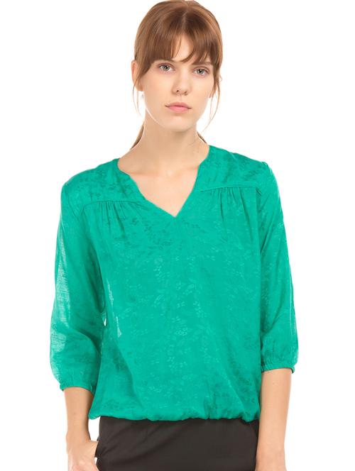 v-neck blouson top - 17645398 - Standard Image - 1