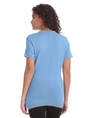 shirt collar solid top - 17645410 - Standard Image - 3