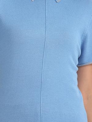 shirt collar solid top - 17645410 - Standard Image - 5