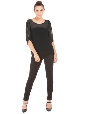 round neck solid top - 17645414 - Standard Image - 4