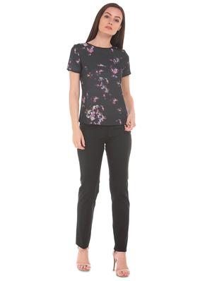 round neck printed top - 17645449 - Standard Image - 4