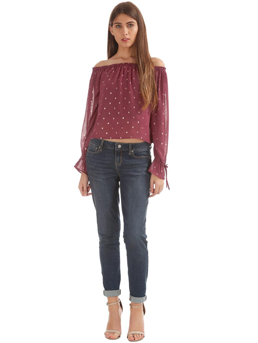 off shoulder crop top - 17645487 - Zoom Image - 4