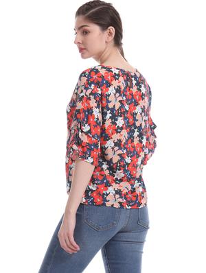 boat neck floral top - 17645497 - Standard Image - 4