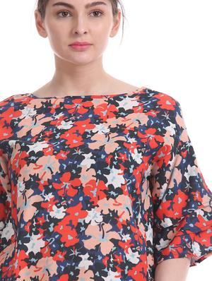 boat neck floral top - 17645497 - Standard Image - 6