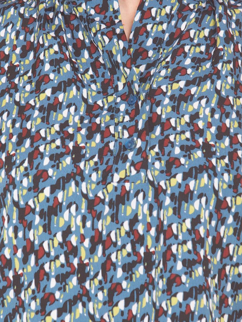 mandarin neck printed top - 17645508 - Zoom Image - 4