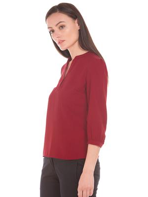 mandarin neck solid top - 17645509 - Standard Image - 2