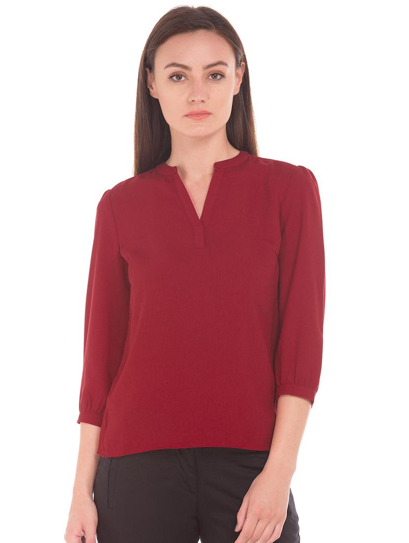 mandarin neck solid top - 17645509 - Zoom Image - 1