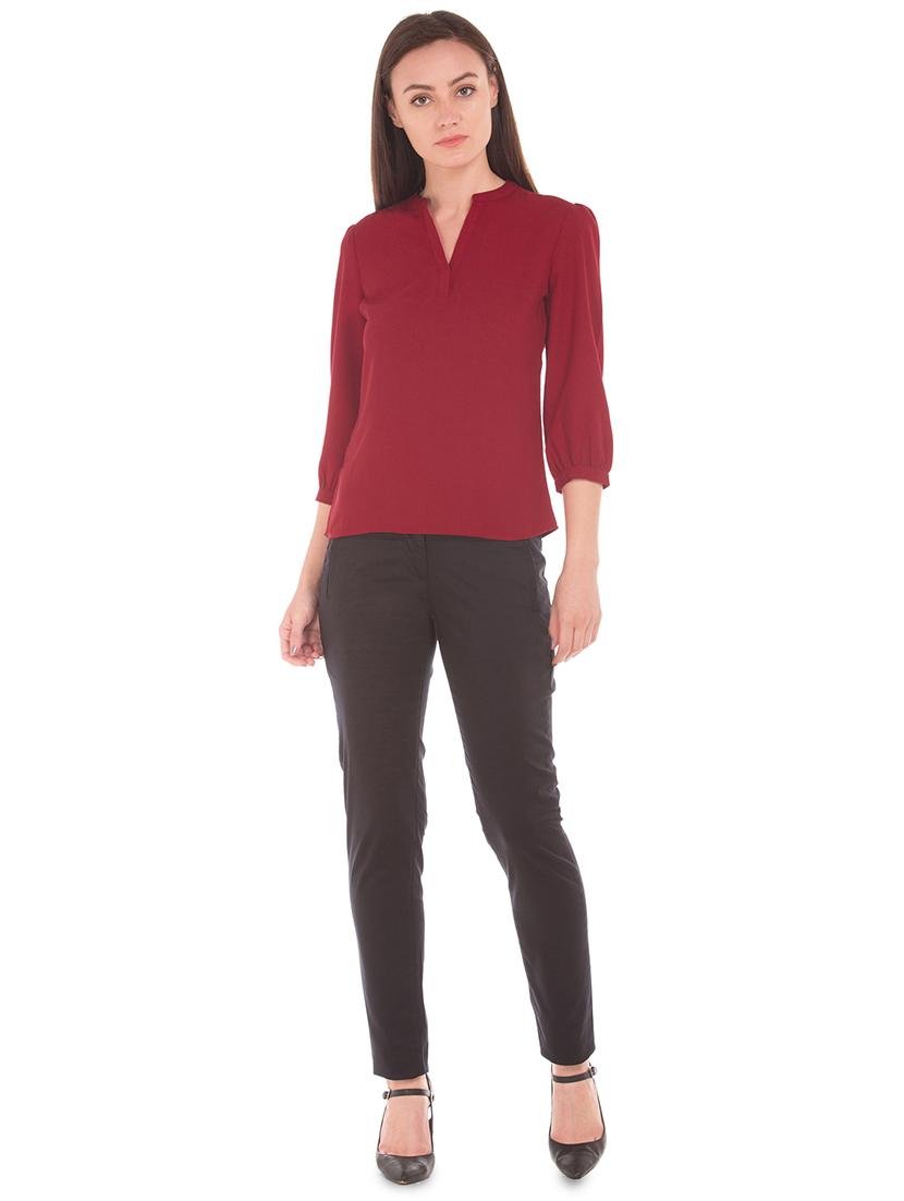 mandarin neck solid top - 17645509 - Zoom Image - 4