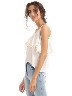 lace detail layered top - 17645513 - Standard Image - 2