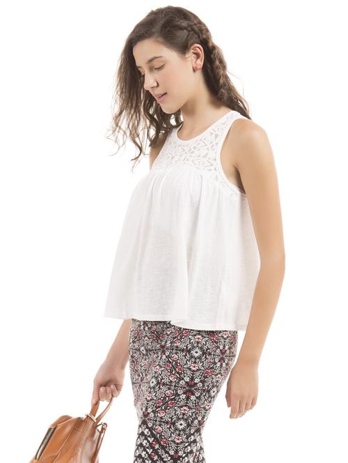round neck solid top - 17645517 - Standard Image - 1