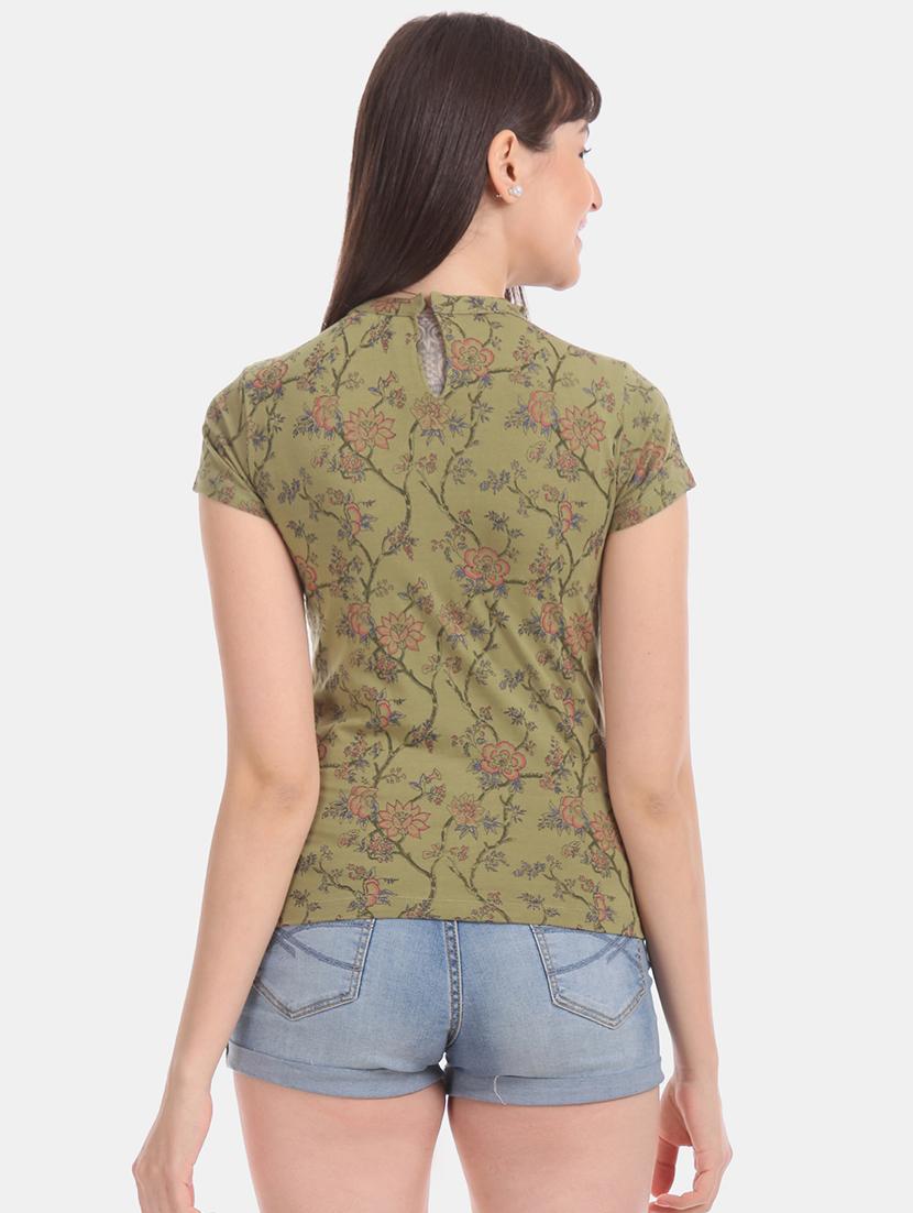 choker neck floral top - 17645567 - Zoom Image - 3
