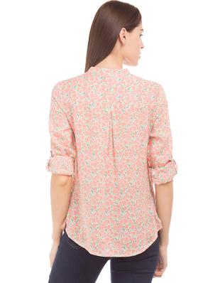 mandarin neck floral top - 17645572 - Standard Image - 3