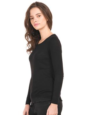 round neck solid top - 17645591 - Standard Image - 2