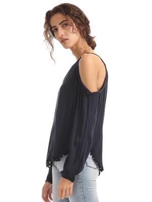 cold shoulder peasant top - 17645637 - Standard Image - 2