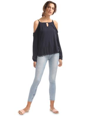 cold shoulder peasant top - 17645637 - Standard Image - 4