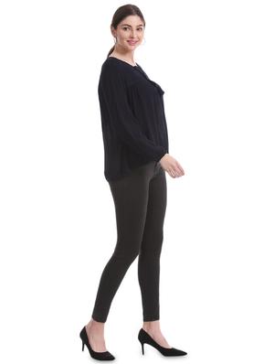 lace yoke crinkled top - 17645659 - Standard Image - 4