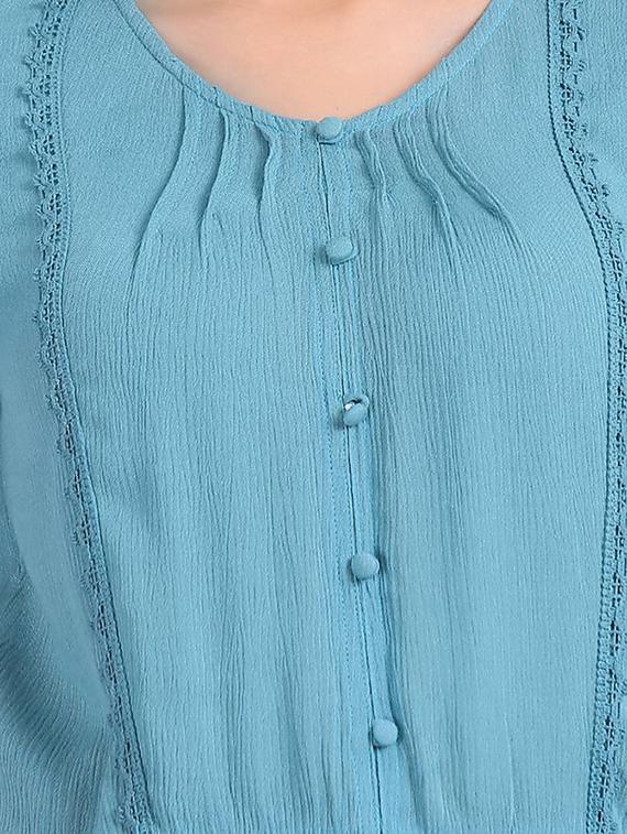 bell sleeve lace panel top - 17645662 - Zoom Image - 5