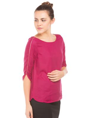 boat neck solid top - 17645668 - Standard Image - 2