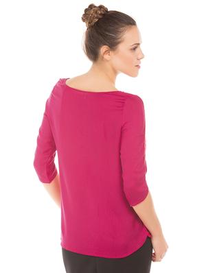 boat neck solid top - 17645668 - Standard Image - 3