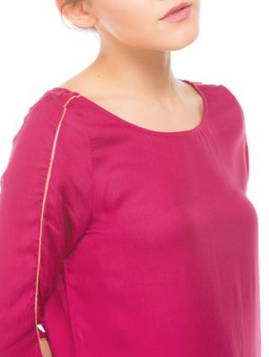 boat neck solid top - 17645668 - Standard Image - 5