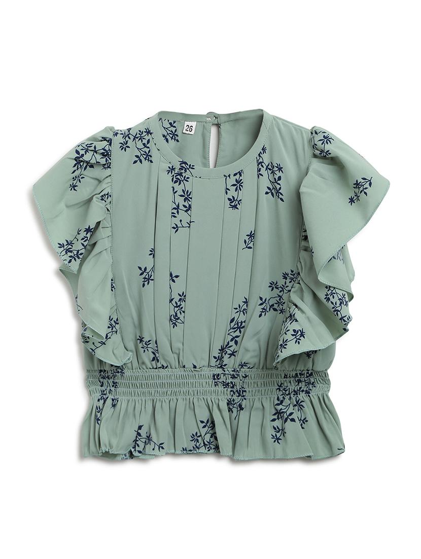 floral top with jeans set - 17645674 - Zoom Image - 2
