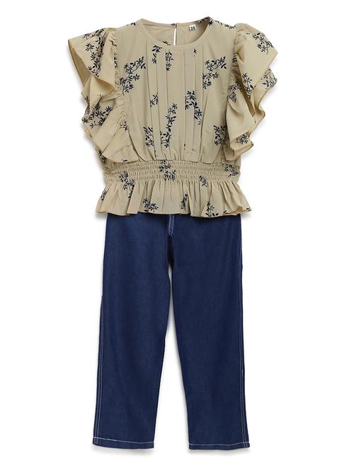 floral top with jeans set - 17645677 - Standard Image - 1