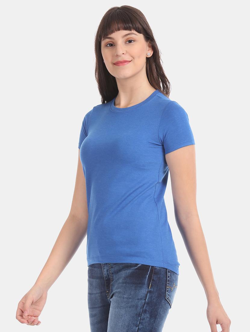 crew neck solid t-shirt - 17645763 - Zoom Image - 2