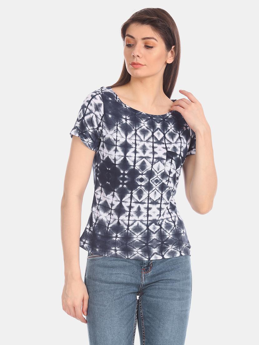 round neck tie & dye tee - 17645764 - Zoom Image - 1