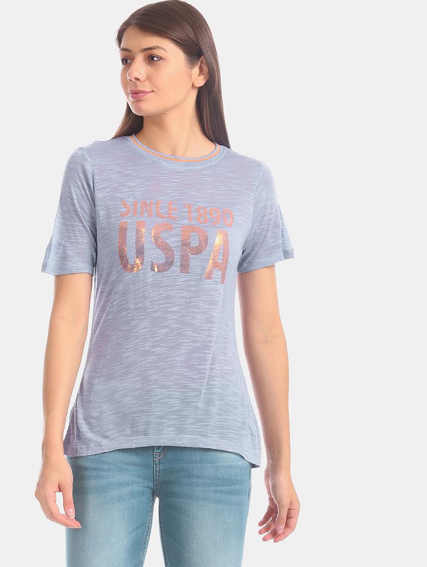 round neck typographic tee - 17645767 - Zoom Image - 2