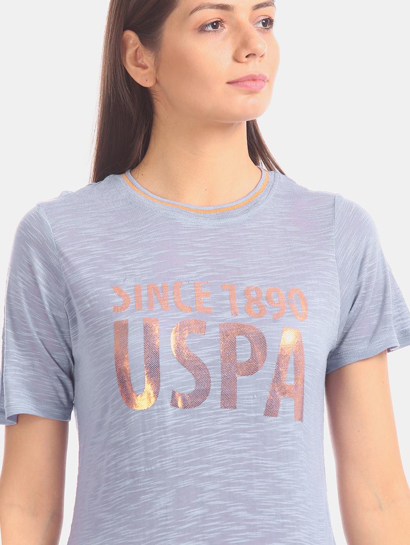 round neck typographic tee - 17645767 - Zoom Image - 5