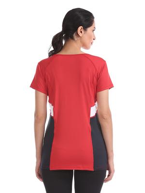 round neck color block tee - 17645775 - Standard Image - 3