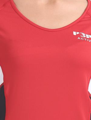 round neck color block tee - 17645775 - Standard Image - 5