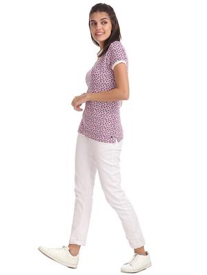 polo neck printed tee - 17645810 - Standard Image - 4