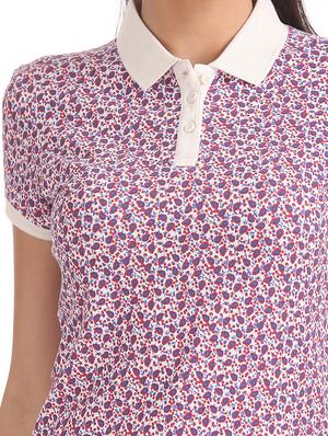 polo neck printed tee - 17645810 - Standard Image - 5