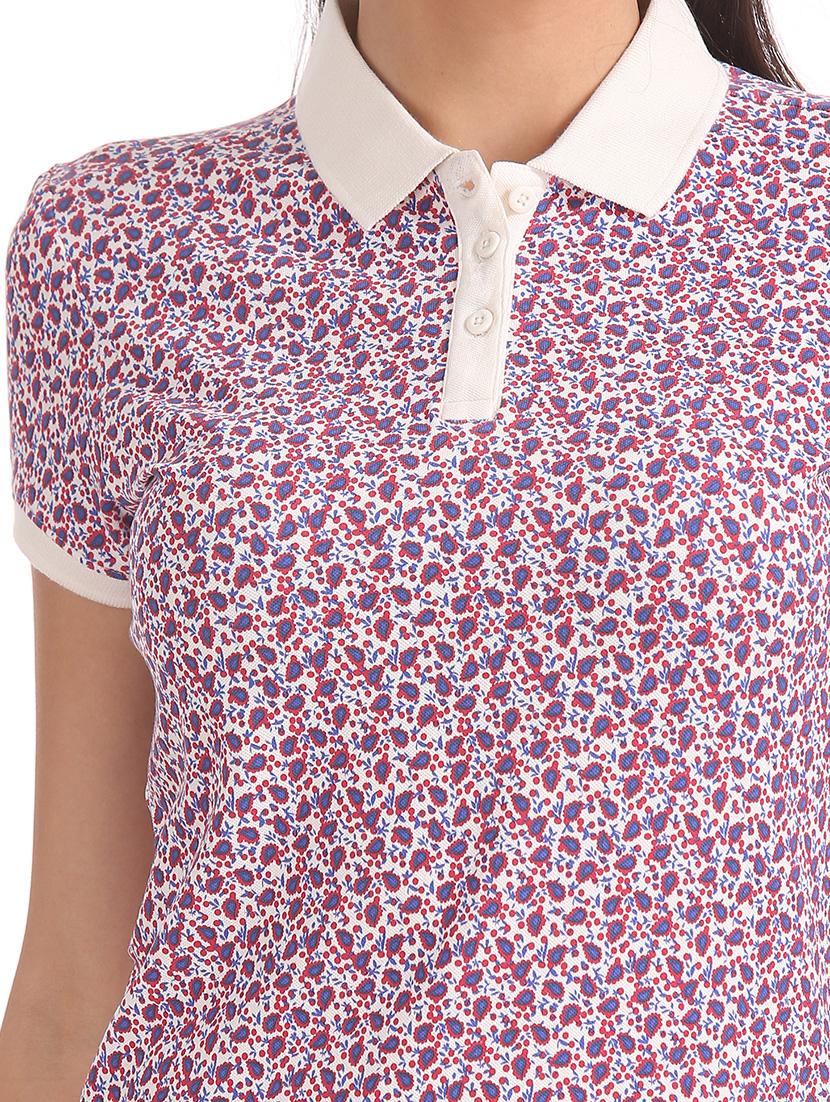 polo neck printed tee - 17645810 - Zoom Image - 5