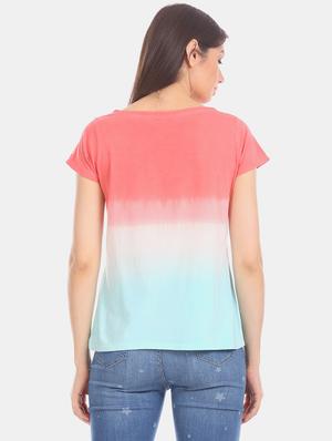 round neck ombre tee - 17645814 - Standard Image - 3
