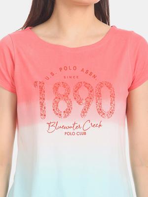 round neck ombre tee - 17645814 - Standard Image - 5