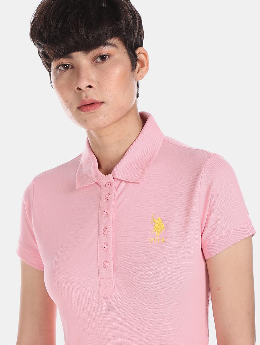 polo neck solid tee - 17645818 - Zoom Image - 5