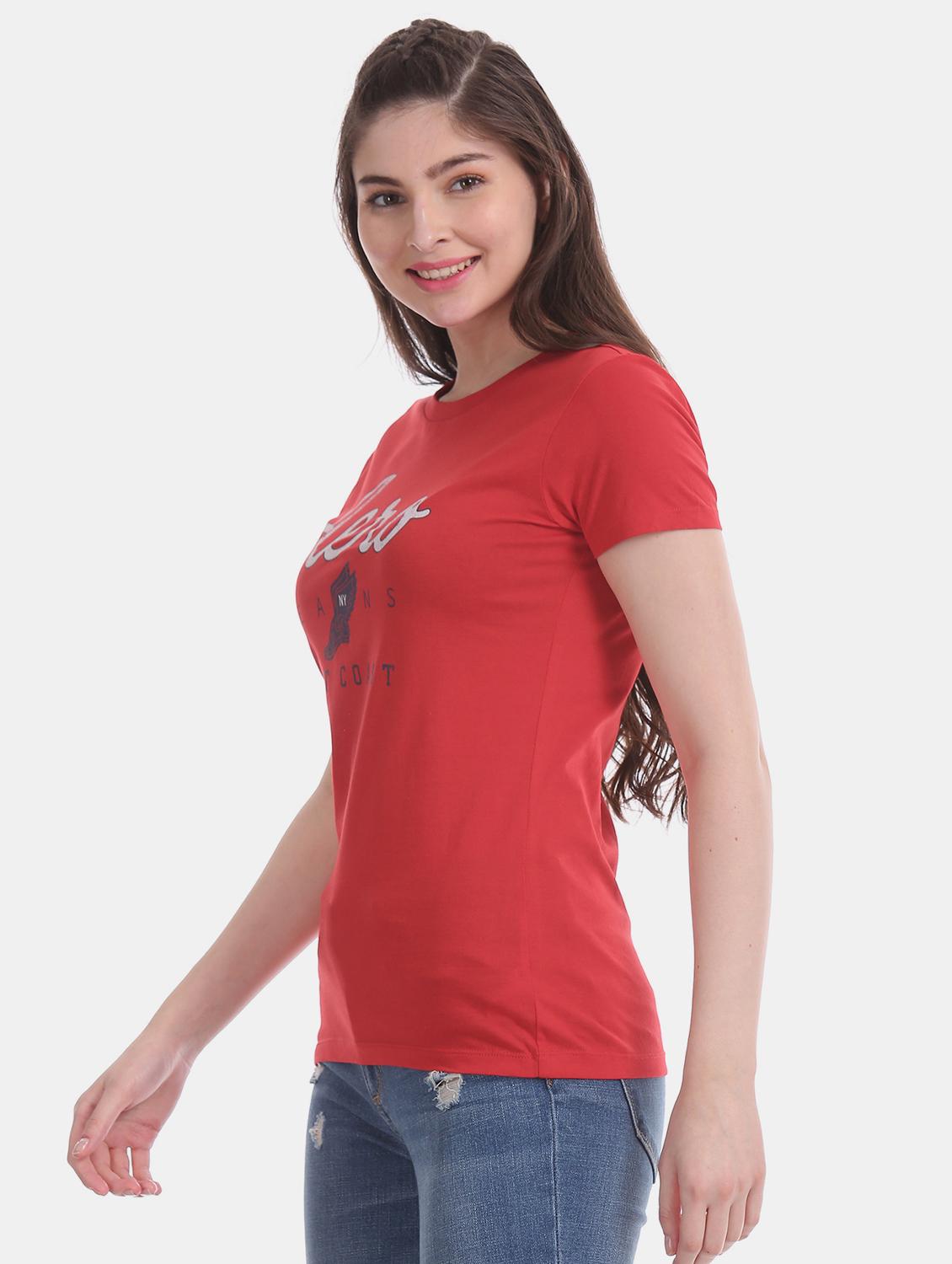round neck printed tee - 17645836 - Zoom Image - 2