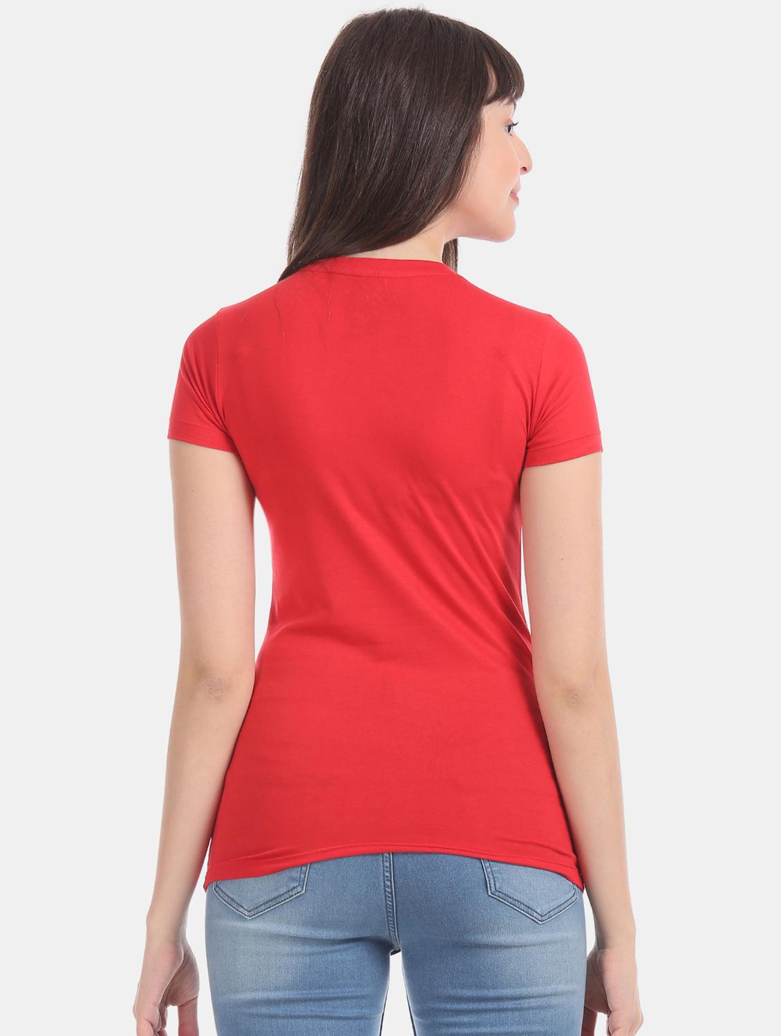 crew neck solid t-shirt - 17645837 - Zoom Image - 3