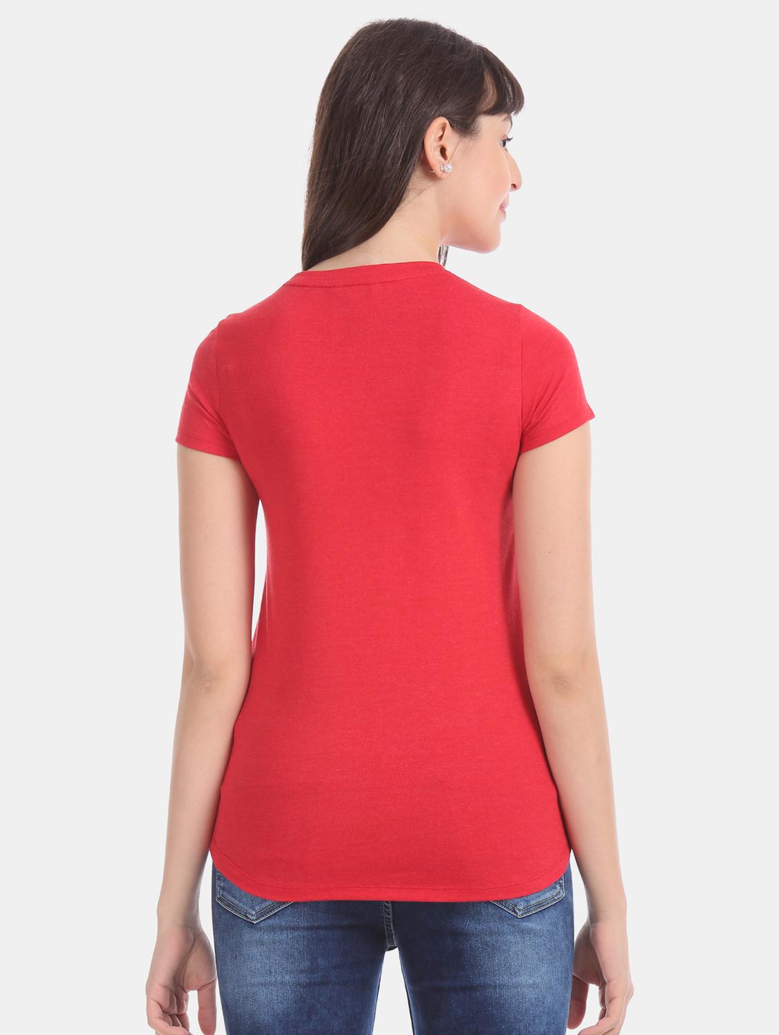 red solid t-shirt - 17645839 - Zoom Image - 3