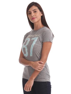 round neck applique patch tee - 17645844 - Standard Image - 2