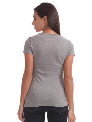 round neck applique patch tee - 17645844 - Standard Image - 3