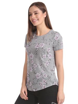 round neck floral top - 17645845 - Standard Image - 2